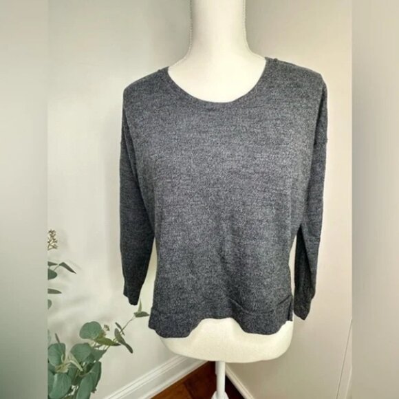 Madewell Northlight Merino Wool Sweater in Charcoal Heathered Gray Size Medium - Picture 1 of 7